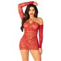 Сукня Leg Avenue Seamless Off The Shoulder Mini Dress One Size, Red