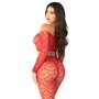 Комплект Leg Avenue Off The Shoulder Top and Footless Tights One Size, Red