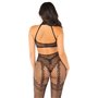 Бодістокінг Leg Avenue Crotchless Bodystocking with Heart One Size, Black