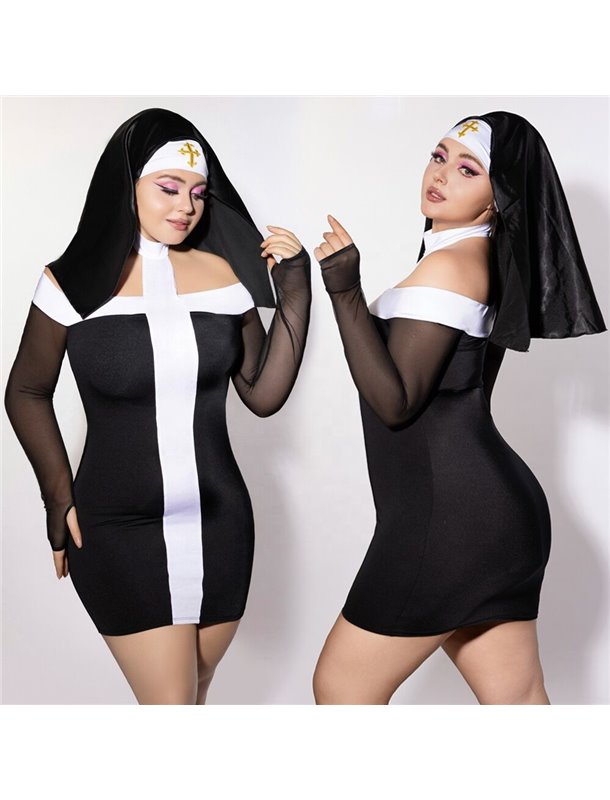 Еротичний костюм монашки JSY P61130 Plus Size