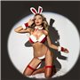 Новорічний еротичний костюм зайчика JSY 8001 Red One Size