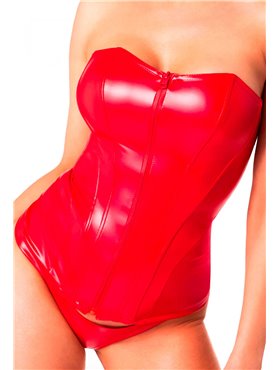 Корсет Noir Handmade F355 Red powerwetlook corset - XL