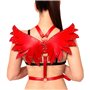 Жіноча портупея Art of Sex - Wings червона L-2XL, екошкіра