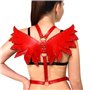 Жіноча портупея Art of Sex - Wings червона L-2XL, екошкіра