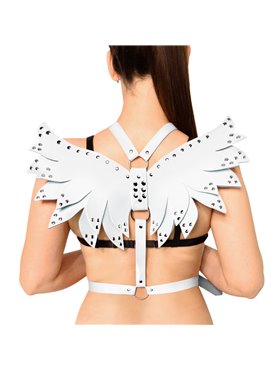 Жіноча портупея Art of Sex - Wings біла L-2XL, екошкіра