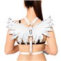 Жіноча портупея Art of Sex - Wings біла L-2XL, екошкіра