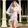 Еротичний костюм нареченої "Благочестива Марта" L/XL White