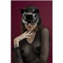 Маска кішечки Feral Feelings - Catwoman Mask, натуральна шкіра, чорна