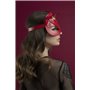 Маска кішечки Feral Feelings - Catwoman Mask, натуральна шкіра, червона