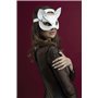 Маска кішечки Feral Feelings - Catwoman Mask, натуральна шкіра, біла