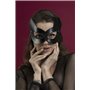 Маска кішечки Feral Feelings - Kitten Mask, натуральна шкіра, чорна