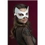 Маска кішечки Feral Feelings - Kitten Mask, натуральна шкіра, біла