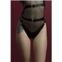 Гартери Feral Feelings - Belt Briefs, трусики, натуральна шкіра, колір чорний