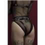 Гартери Feral Feelings - Belt Briefs, трусики, натуральна шкіра, колір чорний