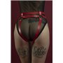 Гартери Feral Feelings - Belt Briefs, трусики, натуральна шкіра, колір червоний
