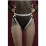 Гартери Feral Feelings - Belt Briefs, трусики, натуральна шкіра, колір білий