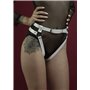 Гартери Feral Feelings - Belt Briefs, трусики, натуральна шкіра, колір білий