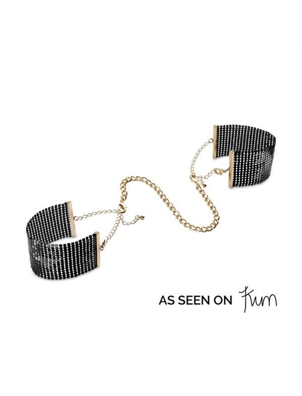 Наручники Bijoux Indiscrets Desir Metallique Handcuffs - Black, металеві, стильні браслети