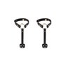 Пара браслетів на зап'ясті і палець Bijoux Indiscrets MAZE Hand Bracelet Harness Black, екошкіра