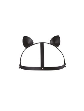 Маска кішечки Bijoux Indiscrets MAZE - Cat Ears Headpiece Black, екошкіра