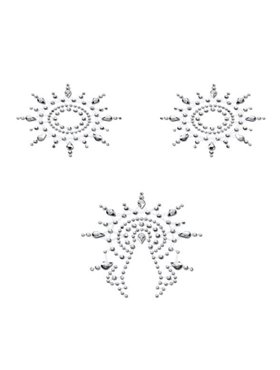Пестіс з кристалів Petits Joujoux Gloria set of 3 - Silver, прикраса на груди та вульву