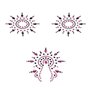 Пестіс з кристалів Petits Joujoux Gloria set of 3 - Black/Pink, прикраса на груди та вульву