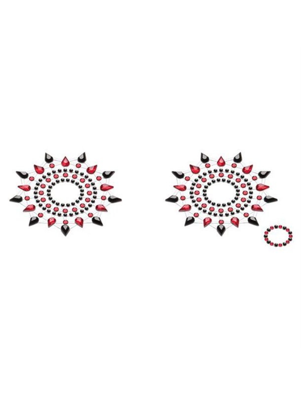Пестіс з кристалів Petits Joujoux Gloria set of 2 - Black/Red, прикраса на груди SO3137 Petits Joujoux (Німеччина) фото - Lux...