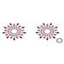 Пестіс з кристалів Petits Joujoux Gloria set of 2 - Black/Pink, прикраса на груди