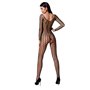 Бодістокінг Passion BS068 black, комбінезон, велика сітка, довгий рукав PBS068B Passion (Польща) фото - Luxbikini
