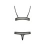 Комплект білизни Passion ERZA SET XXL/XXXL, black, ліф і трусики