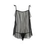 Сорочка прозора бебі-дол Passion MELANIA CHEMISE XXL/XXXL, black, трусики, на тонких бретелях