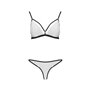 Комплект білизни Passion ORIHIME SET L/XL, white, стрепи, ліф і трусики
