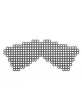 Маска на обличчя Bijoux Indiscrets - Erika Mask, вінілова, клейове кріплення, без зав'язок