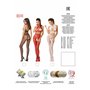 Бодістокінг Passion BS048 white, комбінезон, імітація колгот та відкритого топа