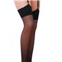 Класичні панчохи під пояс із широкою резинкою Passion ST001 1/2 nero PS23601 Passion (Польща) фото - Luxbikini
