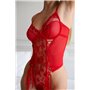 Боді червоний з мереживом DO3748/1 DO3748/1  фото - Luxbikini