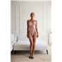 Боді рожевий з мереживом DO3748 DO3748  фото - Luxbikini