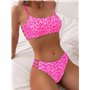 Роздільний купальник із леопардовим принтом - леопард/рожевий KUP-PINK-LEO-COL  фото - Luxbikini
