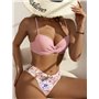 Роздільний купальник із парео - рожевий KUP-FLORAL-PINK  фото - Luxbikini