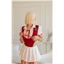 Жіночий еротичний костюм студентка червоний DO3747 DO3747  фото - Luxbikini