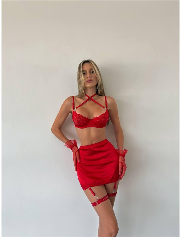 Жіноча білизна червона DO3763/2 DO3763/2  фото - Luxbikini