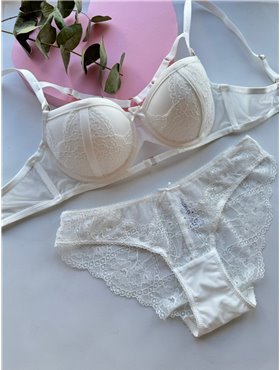 Комплект нижньої білизни Mandhari 21050 білий 21050 білий  фото - Luxbikini