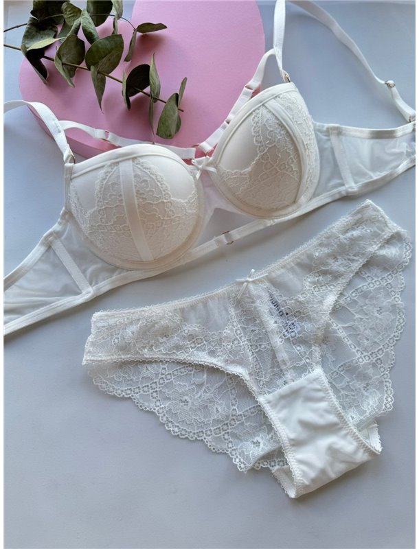 Комплект нижньої білизни Mandhari 21050 білий 21050 білий  фото - Luxbikini