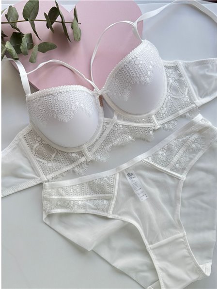 Комплект нижньої білизни Lux Ajour 92303 білий 92303 білий  фото - Luxbikini