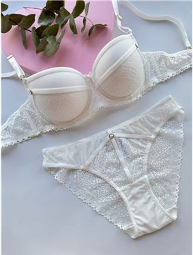 Комплект нижньої білизни Mandhari 21048 білий 21048 білий  фото - Luxbikini