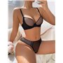 Комплект нижньої білизни Lux Ajour 8113 чорно-бежевий 8113 чорно-бежевий  фото - Luxbikini