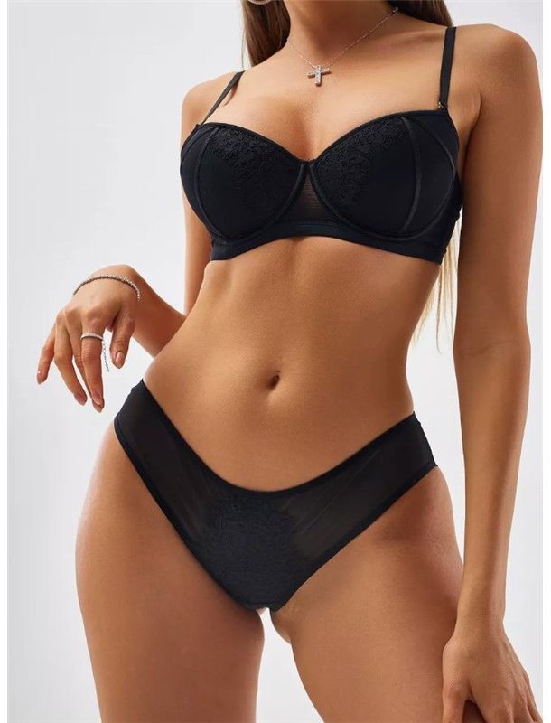 Комплект нижньої білизни Lux Ajour 879 чорний 879 чорний  фото - Luxbikini