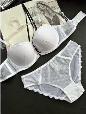 Комплект нижньої білизни Mandhari 21045 білий 21045 білий  фото - Luxbikini