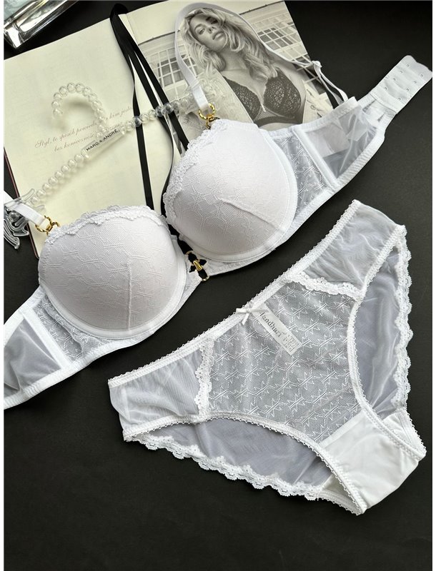 Комплект нижньої білизни Mandhari 21045 білий 21045 білий  фото - Luxbikini