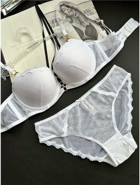 Комплект нижньої білизни Mandhari 21045 білий 21045 білий  фото - Luxbikini